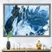 The Twillery Co.® Raoul, Gray, & Hand Painted Marble Acrylic III - Painting Print on Canvas in White | 24 H x 36 W x 1 D in | Wayfair