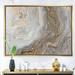 Etta Avenue™ White Marble w/ Curley Gray & Gold Veins - Wrapped Canvas Painting Print Metal in Gray/White | 30 H x 40 W x 1.5 D in | Wayfair