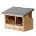 EsschertDesign Double Squirrel Feeder Wood in Brown | 7.3622 H x 9.9606 W x 6.9291 D in | Wayfair WA57