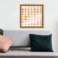 Art Remedy Abstract Py Time Triangles Geometric - Graphic Art Print on Canvas in Orange/White | 24.5 H x 24.5 W x 1.5 D in | Wayfair