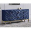 Everly Quinn Wardlaw 65" Wide Sideboard Wood in Blue | 30 H x 65 W x 18 D in | Wayfair 9D6228AD239646E39604D4B0C560A7BA