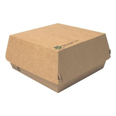 Papstar Burger-Boxen »pure 100% fair«, 25 Stück braun, 17x8.5x17 cm Image