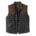 Men's Big & Tall BOULDER CREEK™ PLAID MULTI-POCKET VEST by Boulder Creek in Buffalo Plaid (Size 4XL)