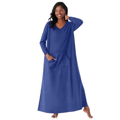 Plus Size Women's Long Sherpa Lounger by Dreams & Co. in Ultra Blue (Size 18/20)