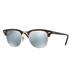 Ray-Ban RB3016 Clubmaster Sunglasses Sand Havana/gold Frame Light Green Mirror Silver Lenses RB3016 114530-51