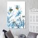 Art Remedy Floral & Botanical Azul Floral Splashes Gold Garden - Painting Print on Canvas in Black | 45 H x 30 W x 1.5 D in | Wayfair