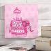 World Menagerie Jeweled Elephant III by Farida Zaman - Graphic Art on Canvas in Pink | 12 H x 12 W x 1.25 D in | Wayfair