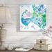 World Menagerie Jewel Peacocks I by Farida Zaman - Graphic Art on Canvas in Blue | 20 H x 20 W x 1.25 D in | Wayfair