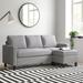 Gray/Brown Sectional - Zipcode Design™ Azura 77.5" Wide Reversible Sofa & Chaise w/ Ottoman | 35.43 H x 77.55 W x 50 D in | Wayfair