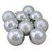 Northlight Seasonal Glass Christmas Ball Ornament Glass in Gray/Yellow | 2.5 H x 2.5 W x 2.5 D in | Wayfair 32625074
