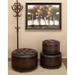 Red Barrel Studio® Ademide Tufted Ottoman Faux Leather in Brown | 17 H x 29 W x 29 D in | Wayfair 57993