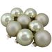 Northlight Seasonal Glass Christmas Ball Ornament Glass in Gray/Yellow | 2.5 H x 2.5 W x 2.5 D in | Wayfair 32627428