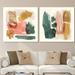 Orren Ellis Ochre Echo II & III - Unframed Painting Print Set on Glass in Green | 38 H x 76 W x 0.2 D in | Wayfair 0214BEF904CA451791E3DE1ADCEC45F3