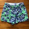 J. Crew Shorts | Jcrew Tap Shorts In Photo Floral 0 2 High Waisted | Color: Blue/Green | Size: 2