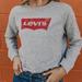Levi's Tops | Levi’s Marled Gray Logo Pullover Sweatshirt S | Color: Gray/Red | Size: S