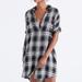 Madewell Dresses | Madewell | Courier Shirtdress In Gordon Plaid | Color: Black/White | Size: Xs