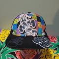 Disney Accessories | Disney Mickey Mouse Graffiti 90's Print Hat | Color: Black/Purple | Size: Os