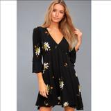 Free People Dresses | Free People Wrap Dress | Color: Black/Yellow | Size: S