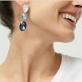 J. Crew Jewelry | J.Crew Triple Drop Statement Earrings | Color: Blue | Size: Os