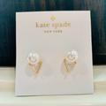 Kate Spade Jewelry | Kate Spade Gold Pearl Earrings | Color: Gold/White | Size: Os