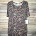 Lularoe Dresses | Lularoe (1.0) Large Julia Floral Print - Bnwt | Color: Black/Pink | Size: L