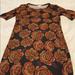 Lularoe Dresses | Gorgeous Bells Roses Dress | Color: Black/Orange | Size: S