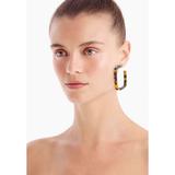 J. Crew Jewelry | J. Crew Square Acetate Hoop Earrings In Tortoise | Color: Black | Size: Os