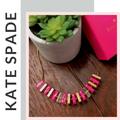 Kate Spade Jewelry | Euc Kate Spade Necklace | Color: Gold/Pink/Red | Size: Os