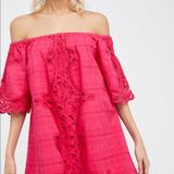 Free People Dresses | Free People Battenburg Off The Shoulder Dress | Color: Pink | Size: Xs