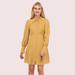 Kate Spade Dresses | Kate Spade Silk Point Collar Shirtdress | Color: Gold | Size: 2