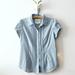 American Eagle Outfitters Tops | American Eagle Pinstripe Button Down Short Sleeve | Color: Blue/White | Size: 10