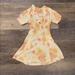 Free People Dresses | Free People Fit And Flare Collared Dress | Color: Cream/Yellow | Size: Xs