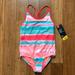 Under Armour Swim | New Under Armour Ua Girls Swimsuit Upf30 Sz 14 | Color: Pink/White | Size: 14g
