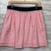 J. Crew Skirts | Jcrew Pink Striped Mini Skirt Size 4 Elastic Waist | Color: Pink | Size: 4