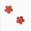 Kate Spade Jewelry | Kate Spade Coral Crystal Earrings | Color: Pink/Red | Size: Os