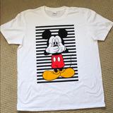 Disney Tops | Mickey “Speak No Evil” White Tee | Color: White | Size: 22