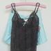 Victoria's Secret Intimates & Sleepwear | Brown Lace Cami/Vs Aqua Silk Pj Shorts | Color: Blue/Brown | Size: S/M