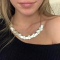 Anthropologie Jewelry | Anthropologie Silver Disk Necklace | Color: Silver | Size: Os