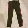 J. Crew Pants & Jumpsuits | J. Crew Olive Green Pants With Red Detailing | Color: Green | Size: 27