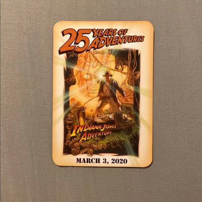 Disney Other | Disneyland Indiana Jones 25th Anniversary Card | Color: Gold/Orange | Size: Os