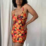 Urban Outfitters Dresses | Brand New Urban Outfitters Floral Body Con Dress | Color: Red/Yellow | Size: M