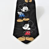 Disney Accessories | Men's Disney Tie | Mickey Mouse Silk Black Necktie | Color: Black | Size: Os