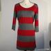 Jessica Simpson Dresses | Jessica Simpson Red Gray Striped Tunic Dress Nwot | Color: Gray/Red | Size: L