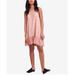 Free People Dresses | Free People Calico Trapeze Mini Dress In Coral | Color: Orange/Pink | Size: Xs