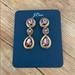 J. Crew Jewelry | Jcrew Triple Stone Drop Earrings | Color: Gold/Pink | Size: Os