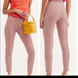Free People Pants & Jumpsuits | Free People Carnaby Checkered Skinny Vintage Pants | Color: Red/White | Size: Various
