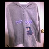 Disney Jackets & Coats | Disney Winnie The Pooh Eeyore Hoodie W/Frt Pockets | Color: Gray/Purple | Size: Xl