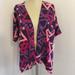 Lularoe Shirts & Tops | Lularoe Bianka 3 Geometric Triangle Coverup Kimono | Color: Pink/Purple | Size: Xlg