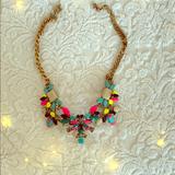 J. Crew Jewelry | J. Crew. Multicolored Gemstone Necklace | Color: Gold | Size: Os