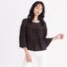 Madewell Tops | Madewell Button Back Silk Tiered Top Hearts Xxs | Color: Black/Gold | Size: Xxs